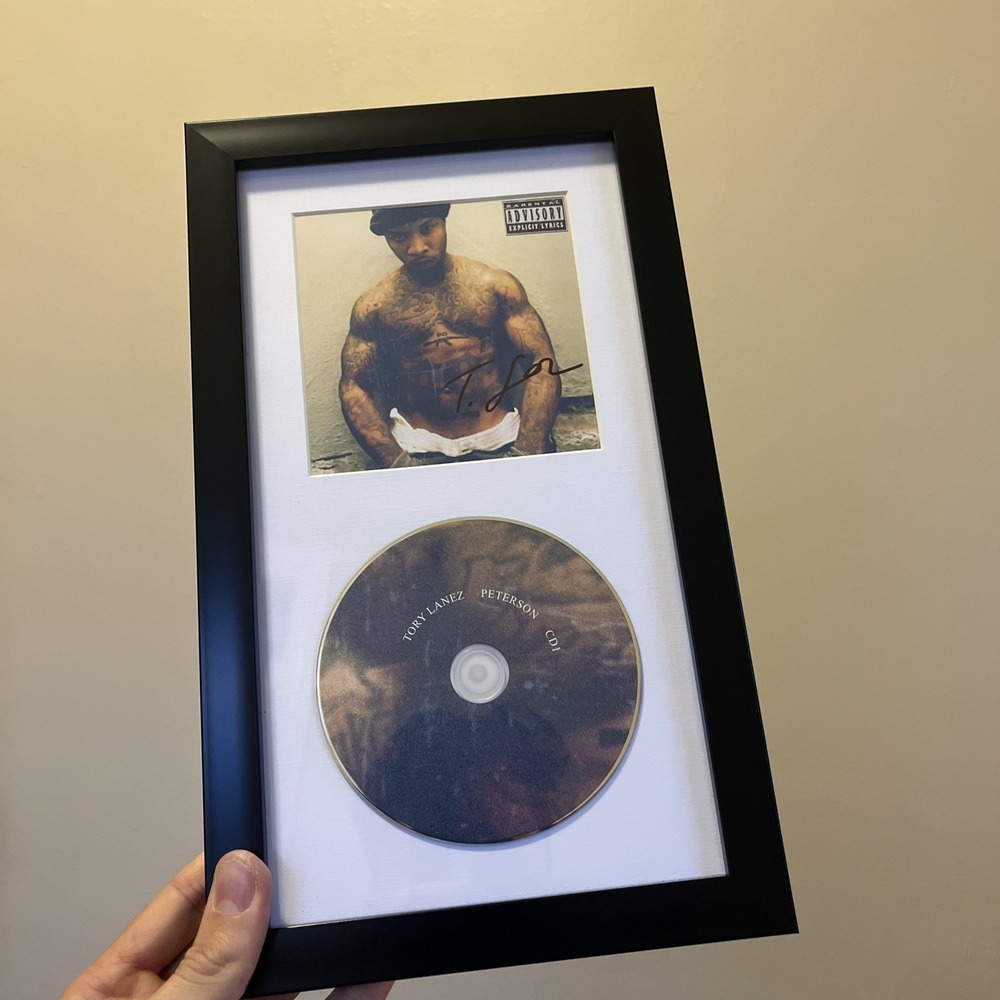 Tory Lanez 'Peterson' Album Signed Autographed CD Cover Art in Brand New Frame!